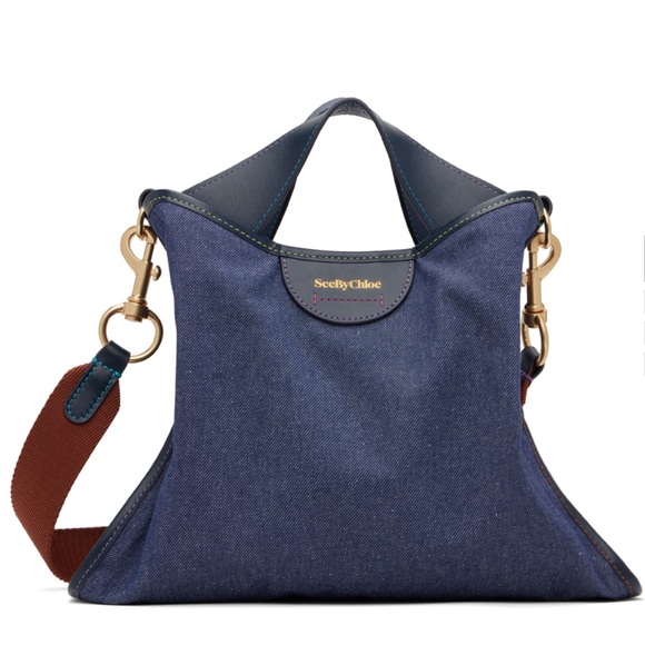 SEE BY CHLOE Small Denim Joan Bag - Picture 1 of 12